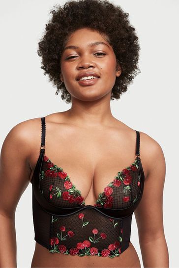 Buy Victoria's Secret Quarter Cup Embroidered Corset Bra Top from
