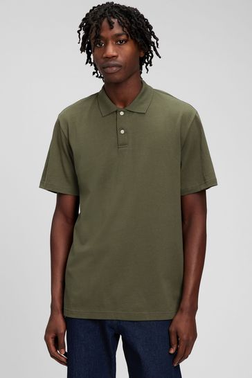 Green Organic Cotton Polo Shirt