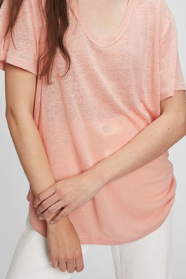 Gap linen t shirt outlet