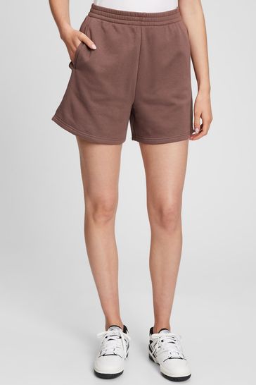 Brown Vintage Soft High Rise Pull-On Sweat Shorts
