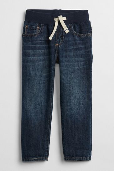 Mid Wash Blue Pull On Slim Jeans (12mths-5yrs)