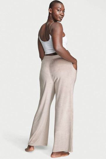 Velour straight leg joggers sales