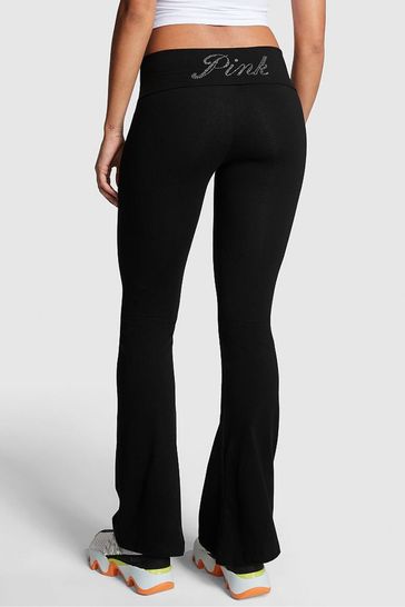 Buy Victoria's Secret PINK Cotton Foldover Flare Legging from the