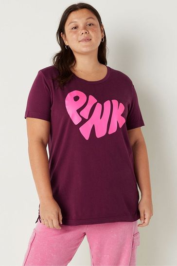 thumbnail image 2 of Victoria's Secret PINK Cotton Long Sleeve Campus/Ringer T-Shirt - Unisex Crewneck, NWT 2 of 3