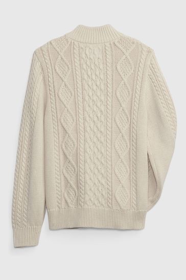 Beige cable knit deals jumper