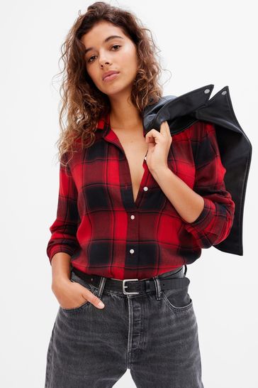 Buy Gap Flannel Easy Long Sleeve Shirt from the Gap online shop