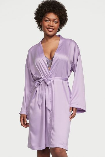 Victoria's Secret Unicorn Purple Satin Midi Robe