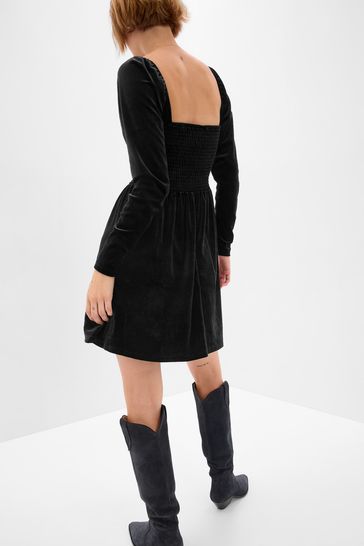 Gap black shop velvet dress
