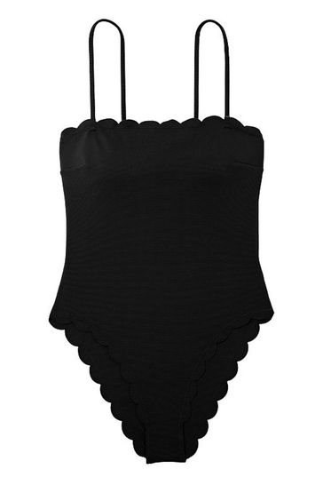 Victoria's Secret Black Scallop Bandeau Swimsuit