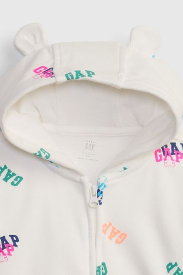 Gap hooded zip shop front teddy coat
