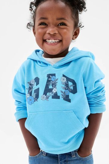 Blue floral hoodie on sale