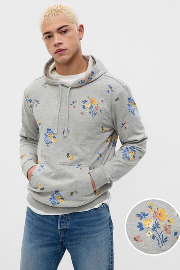 Floral print hoodie online