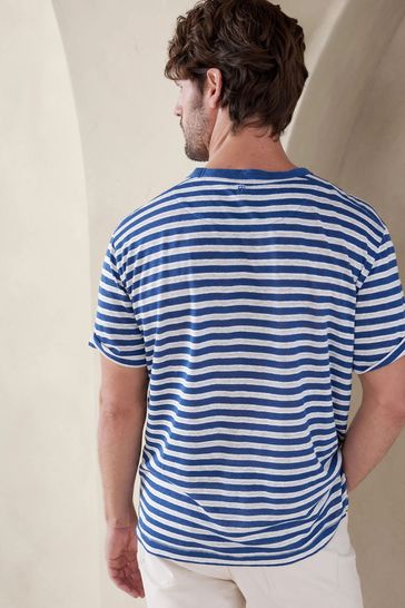 Linen crew online neck t shirt