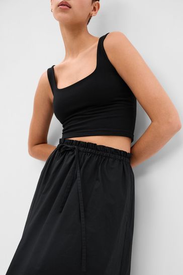 Gap black midi outlet skirt
