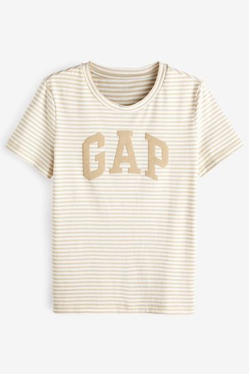 Buy Gap Organic Cotton Gap Logo Crew Neck T-Shirt from the Gap online shop