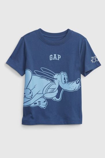 Blue Mickey Disney Mickey Mouse Graphic Short Sleeve T Shirt