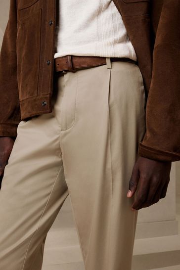 Banana Republic Beige Pleated Core Temp Pant