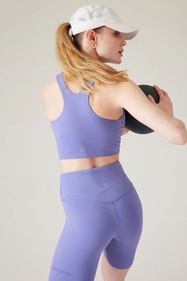 Athleta Purple A C Cup Conscious Crop Low Impact Sports Bra