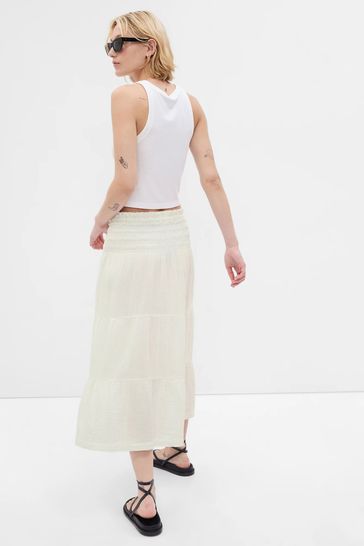 Gap white linen skirt 2025