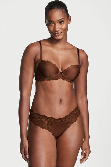 Victoria's Secret Mousse Nude Lace Thong Knickers