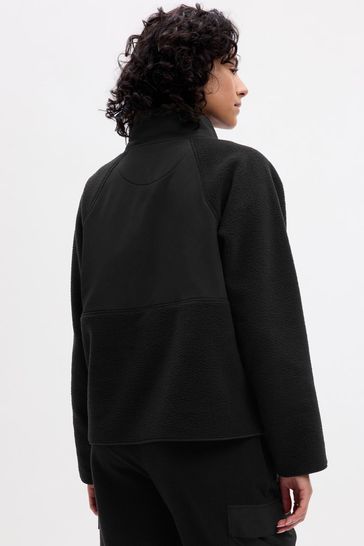 Gap Black Arctic Fleece Slim Fit Jacket