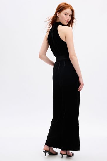 Buy Gap Velvet Mock Neck Halter Jumpsuit from the Gap online shop