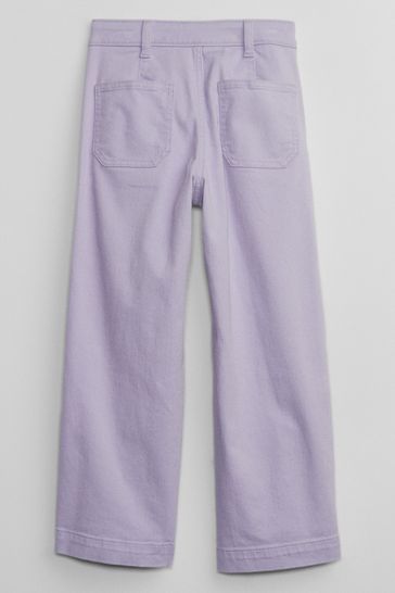 Gap Purple High Rise Wide Leg Jeans with Washwell