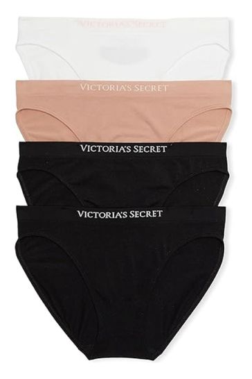 Victoria's Secret Black/Nude/White Bikini Multipack Knickers