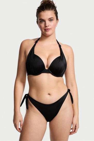 Victoria's Secret Nero Black Halter Swim Bikini Top