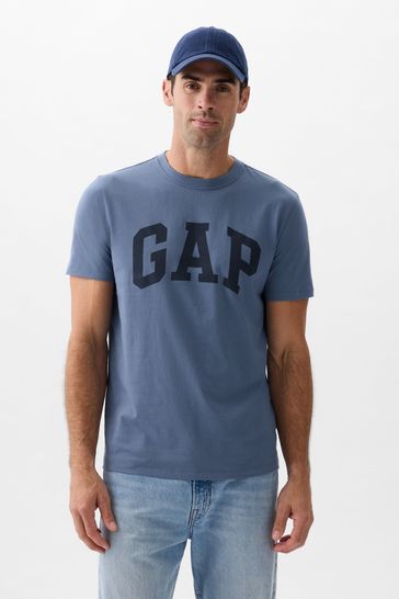 Blue Everyday Soft Logo Short Sleeve Crew Neck T-Shirt