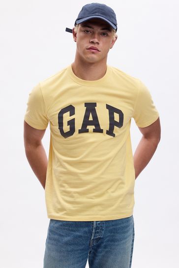 Yellow Everyday Soft Logo Short Sleeve Crew Neck T-Shirt