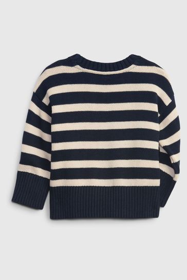 Gap Blue Striped Boxy Sweater