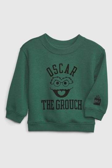 Green Sesame Street Oscar The Grouch Graphic Sweatshirt - Baby