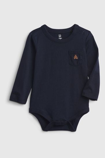 Gap Black Long Sleeve Baby Bodysuit