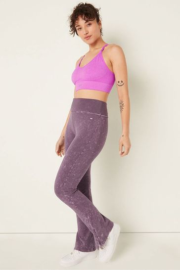 Victoria's Secret PINK Mauve Quartz Purple Foldover Flare Legging