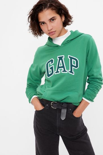 Green and Navy Blue Logo Hoodie