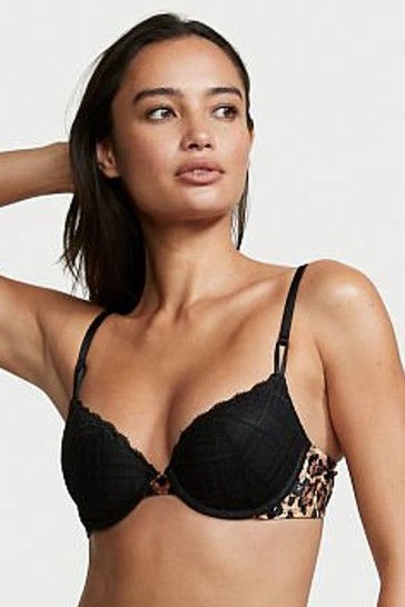 Victoria's Secret Classic Brown Leopard Smooth Lightly Lined T-Shirt Bra