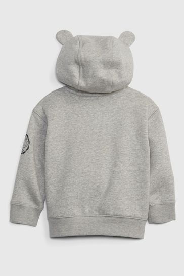 Buy Gap Logo Zip Up Bear Ear Baby Hoodie from the Gap online shop