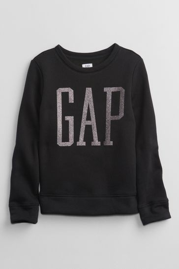 Buy Gap Glitter Logo Crew Neck Sweatshirt from the Gap online shop