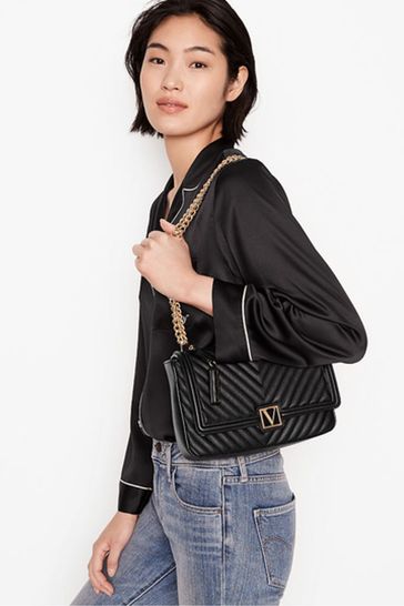Victoria's Secret Black Lily Medium Shoulder Bag