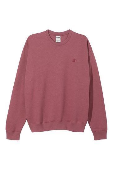 Victoria's secret pink nation crew clearance mesh sweatshirt light pink m