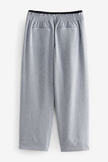 Mens wide leg cropped trousers top