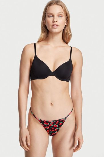 Victoria s Secret Black Berries Cotton G String Knickers