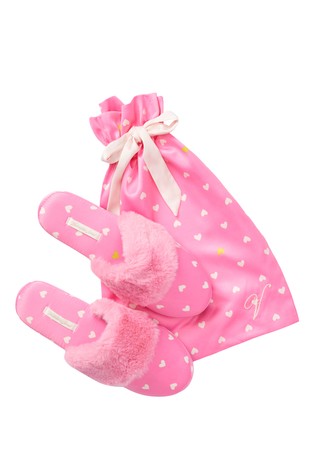 Victoria secret shop satin slippers