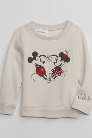 Gap Cream Disney Mickey Mouse and Minnie Mouse Sweatshirt