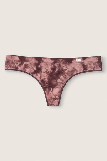 Victoria s Secret PINK Tie Dye Damsel Pink Seamless Thong Knicker