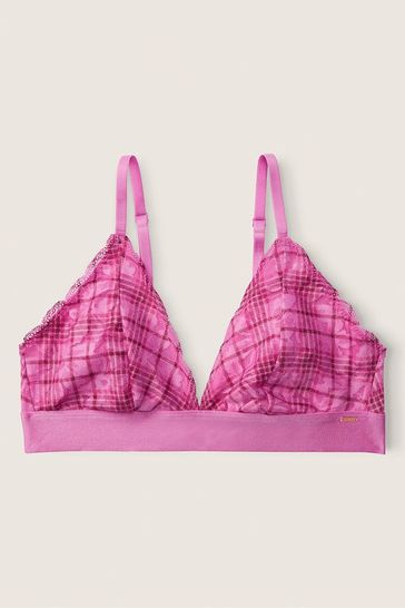 Elegant Victoria's Secret Pink Lace Triangle Bralette