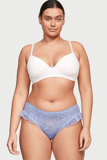 Victoria's Secret Morning Sky Blue Lace Cheeky Knickers