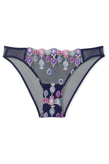 Victoria s Secret Bejeweled Embroidery Cheekini Knickers