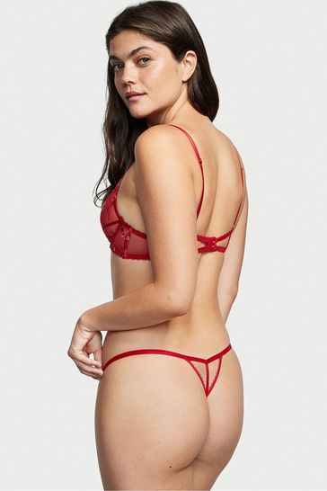 Victoria's Secret Lipstick Red Lace G String Knickers